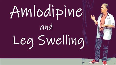 If you develop <b>swelling </b>with <b>amlodipine</b>, tell your doctor right away because they may be able to change your blood pressure medications slightly to help reduce the <b>swelling</b>. . Can amlodipine cause swelling in one leg